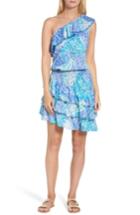 Women's Lilly Pulitzer Peighton One-shoulder Dress - Blue/green