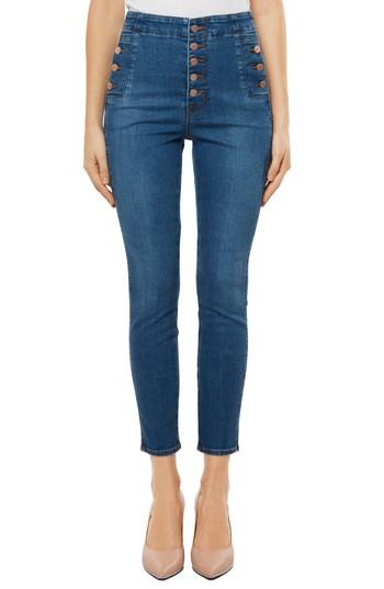 Women's J Brand Natasha Sky High High Waist Crop Skinny Jeans - Blue
