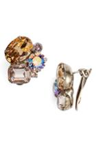 Women's Sorrelli Cluster Crystal Clip Earrings