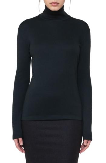 Women's Akris Cashmere & Silk Jersey Turtleneck Top