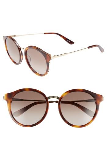 Women's Juicy Couture 52mm Round Sunglasses - Havana/ Gold