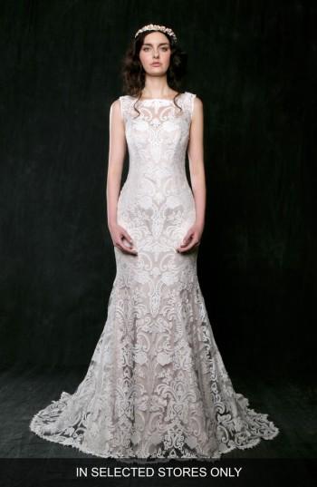 Women's Sareh Nouri Jonquil Lace Mermaid Gown, Size In Store Only - Ivory