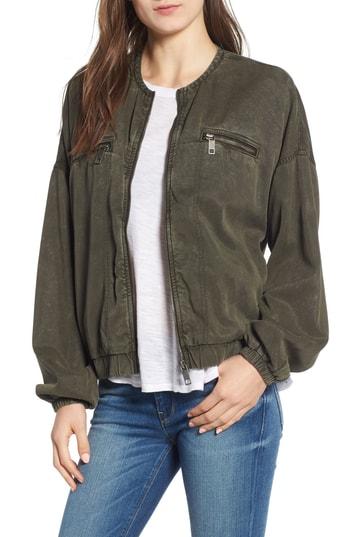 Women's Hudson Jeans Lightweight Shirt Jacket - Green