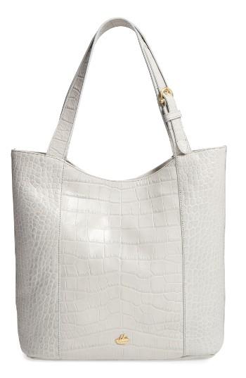 Brahmin Savannah - Brayden Embossed Leather Tote - Grey