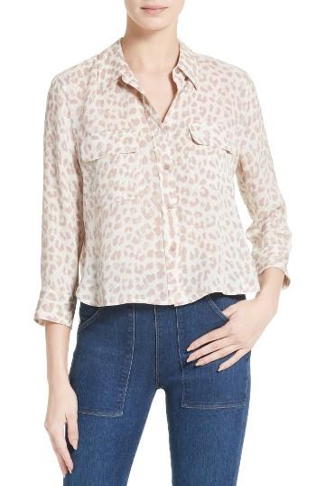 Women's Equipment Signature Crop Silk Shirt