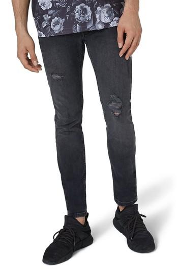 Men's Topman Frankie Super Skinny Jeans X 32 - Grey