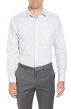 Men's Nordstrom Men's Shop Trim Fit Non-iron Stripe Dress Shirt .5 34/35 - Purple
