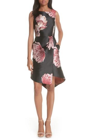 Women's Ted Baker London Eyvii Bay Of Honour Asymmetrical Dress - Black