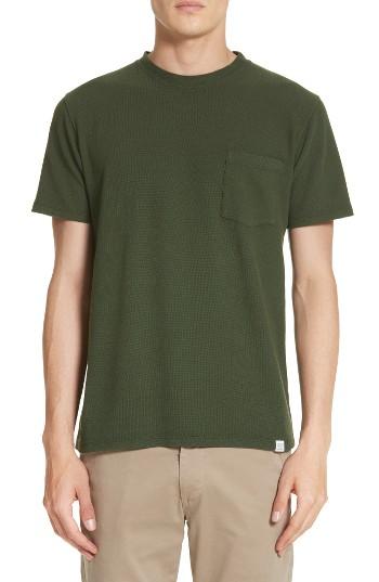 Men's Norse Projects Niels Garment Dye T-shirt - Green
