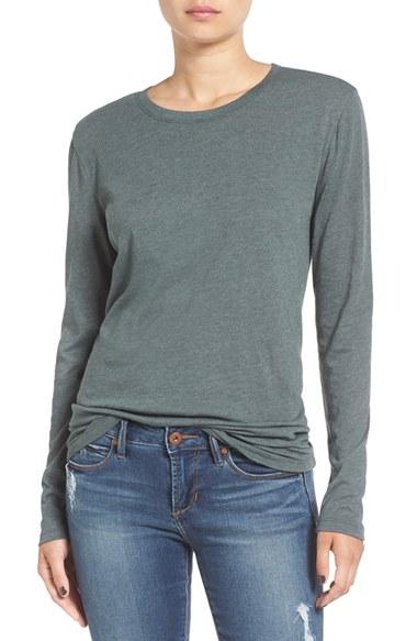 Women's Bp. Long Sleeve Crewneck Tee, Size - Grey