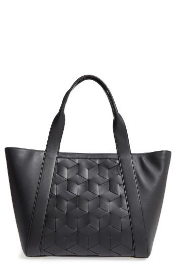Welden Large Traverse Calfskin Leather & Suede Tote -