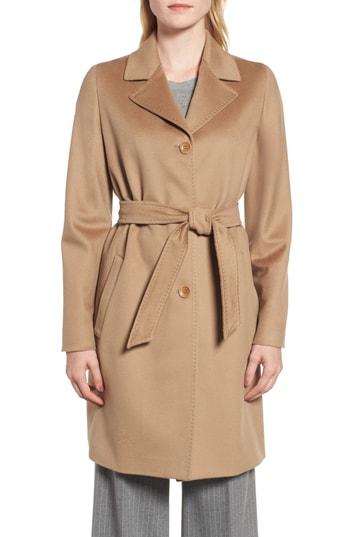 Women's Max Mara Sarzan Wool Coat - Brown