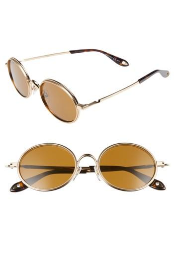 Men's Givenchy 52mm Retro Sunglasses - Gold