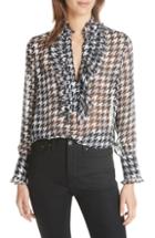 Women's Equipment Samine Gingham Silk Chiffon Blouse - Black