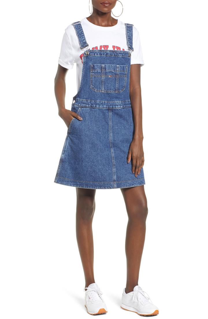 Women's Tommy Jeans Tjw Denim Dungaree Dress - Blue