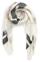 Women's Accessory Collective Plaid Scarf, Size - Ivory