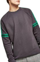 Men's Topman Tape Crewneck Sweatshirt - Grey