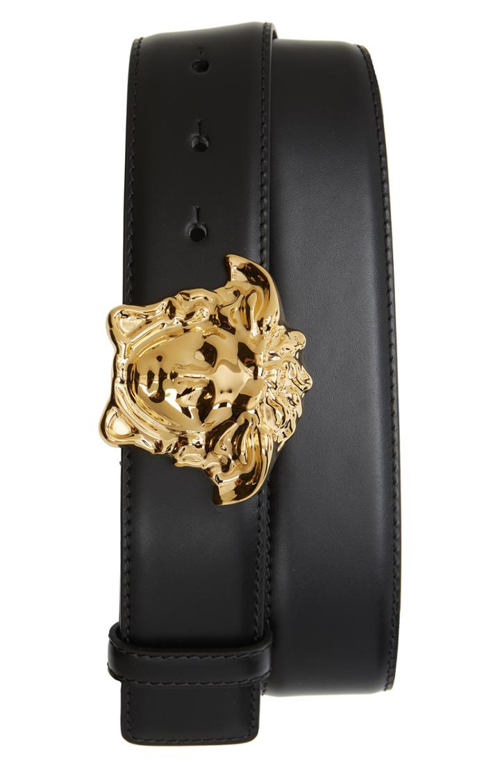 Men's Versace Medusa Head Leather Belt