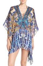 Women's Asa Kaftans Paris Short Kaftan, Size - Blue