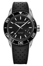 Men's Raymond Weil Freelancer Diver Automatic Rubber Strap Watch, 43mm