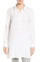 Women's Eileen Fisher Organic Linen Tunic Shirt - White