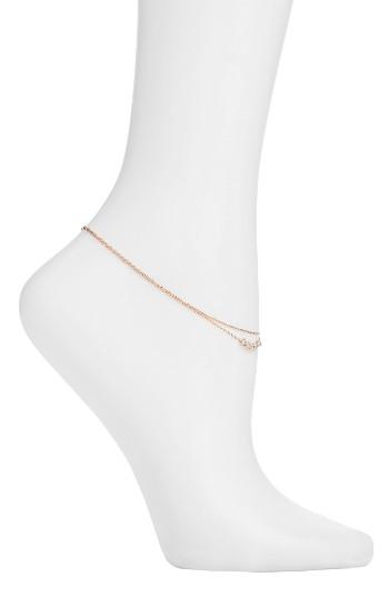 Women's Nadri Salome Cubic Zirconia Double Chain Anklet
