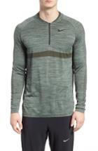 Men's Nike Dry Seamless Half Zip Golf Pullover - Green
