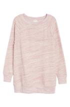 Women's Caslon Space Dye Tunic Sweatshirt, Size - Pink
