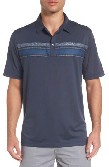 Men's Travis Mathew The Brock Bird's Eye Polo, Size - Blue