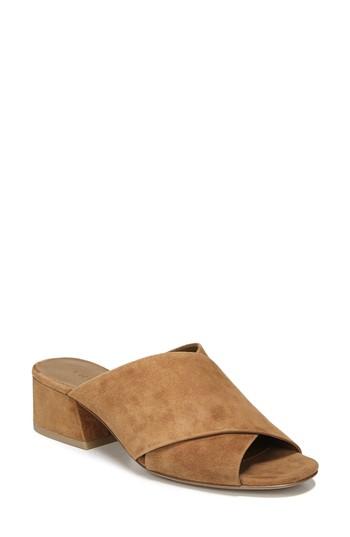 Women's Vince Karsen Open Toe Mule .5 M - Brown