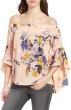 Women's Chelsea28 Bell Sleeve Off The Shoulder Top, Size - Beige