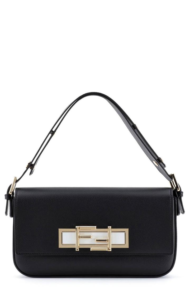 Fendi Calfskin Baguette - Black