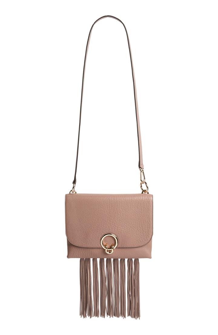 Rebecca Minkoff Isabel Fringe Leather Shoulder Bag - Brown
