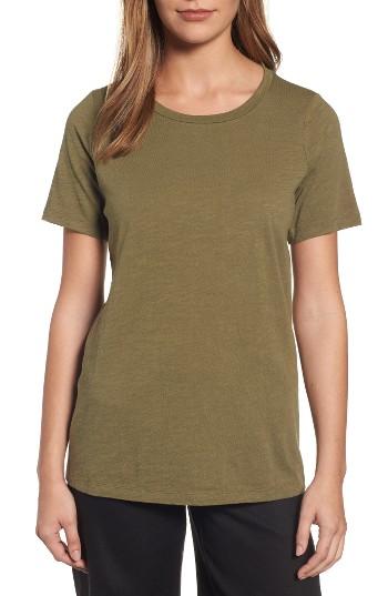 Women's Eileen Fisher Organic Cotton Tee - Green