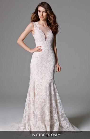 Women's Watters 'ashland' Illusion Lace Mermaid Dress