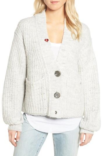 Women's Pam & Gela Oversize Cardigan, Size - Grey