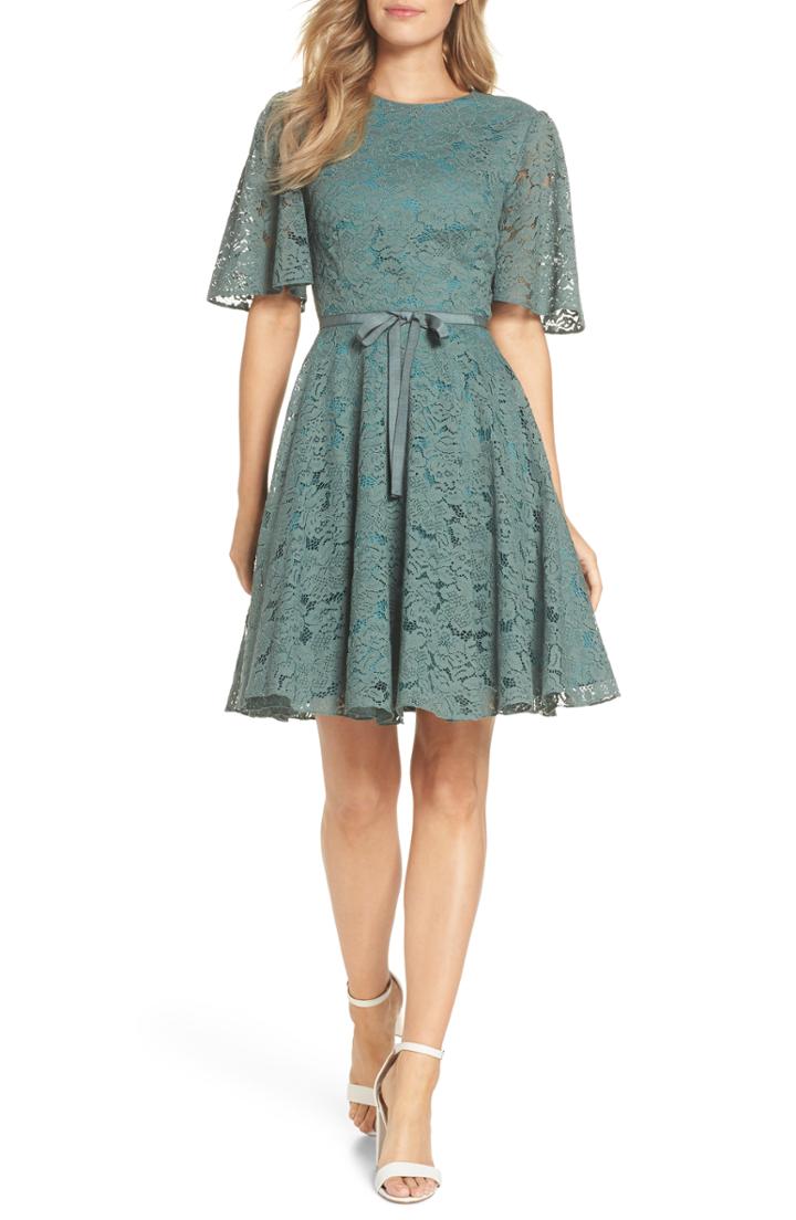 Women's Gal Meets Glam Collection Sleeveless Jacquard Fit & Flare Dress
