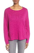 Women's Eileen Fisher Slubbed Organic Linen & Cotton Sweater - Pink