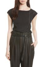 Women's 3.1 Phillip Lim Tie Back Peplum Top - Black