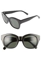 Women's D'blanc Champagne Coast 51mm Gradient Square Retro Sunglasses - Black Gloss/ Retro Grey
