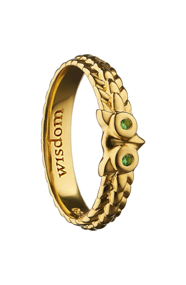 Women's Monica Rich Kosann Wisdom Owl Poesy Ring Charm