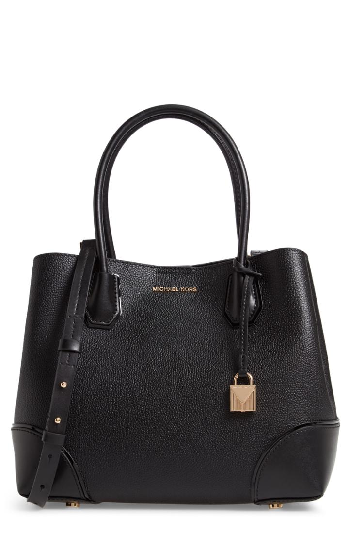 Michael Michael Kors Medium Mercer Gallery Leather Satchel - Black