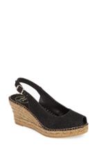 Women's Toni Pons Calafell Slingback Wedge Espadrille Us / 35eu - Black