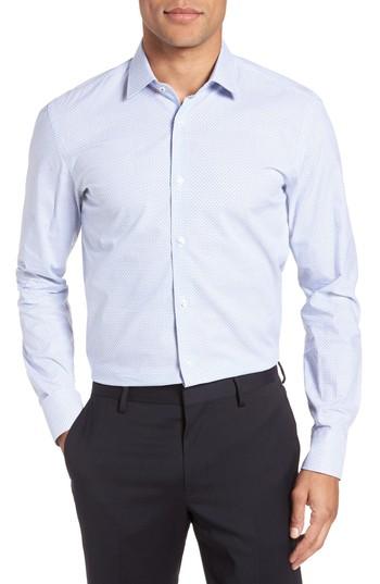 Men's Boss Jesse Slim Fit Check Dress Shirt - Blue