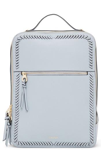 Calpak Kaya Faux Leather Laptop Backpack - Blue