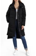 Women's Halogen Hooded Down Parka - Black