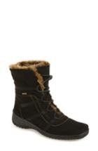 Women's Ara 'magaly' Waterproof Gore-tex Faux Fur Boot M - Black