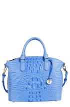 Brahmin 'medium Duxbury' Croc Embossed Leather Satchel - Blue