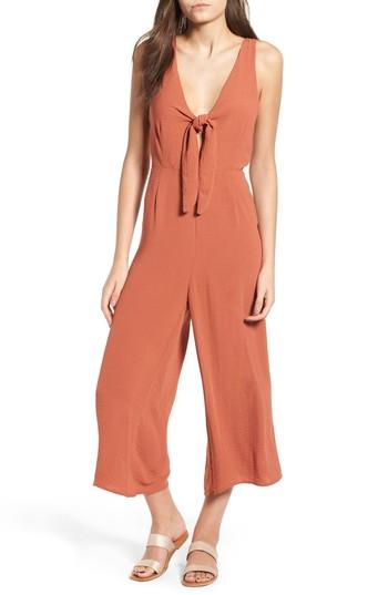 Women's Somedays Lovin Under The Moon Crop Jumpsuit - Red