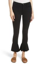 Women's Frame Le Skinny De Jeanne Flounce Skinny Jeans - Black